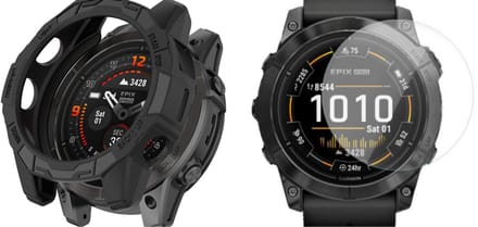 Strap-it Screenprotector Glas + Rugged TPU Case – Geschikt voor Garmin Epix Pro 51mm – Zwart – Beschermend Glas & Hoesje