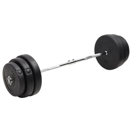 vidaXL - Halter - gebogen - met - gewichten - 90 - kg