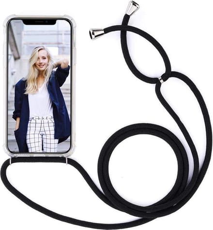 backcover met koord hoesje geschikt voor Iphone 12 mini – Transparant