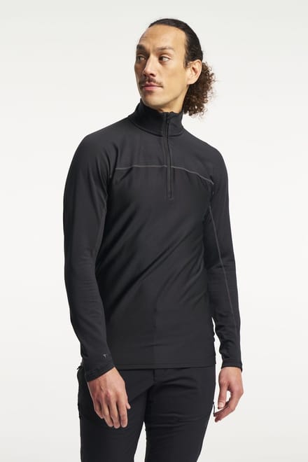 TENSON - txlite base halfzip men - Skipully met rits heren - Zwart