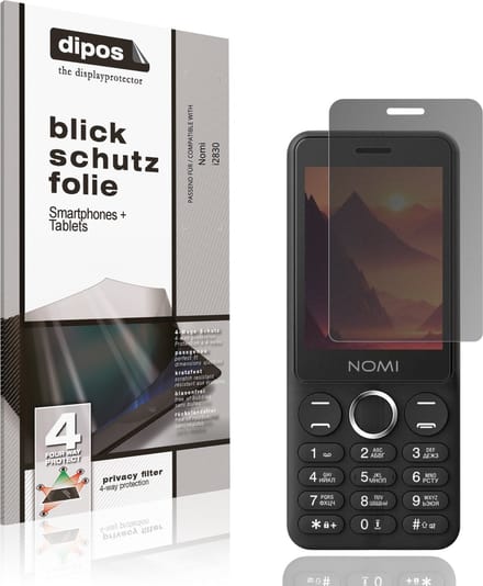 dipos – Matte Privacy Screenprotector geschikt voor Nomi i2830 | Anti-Spy Beschermfolie