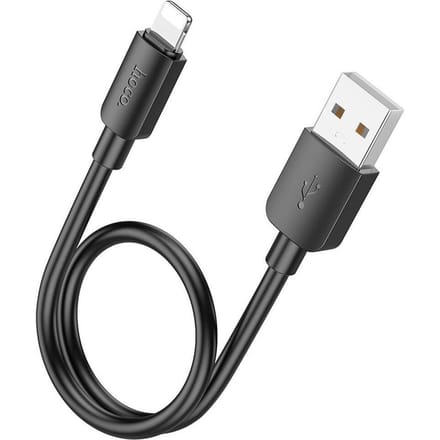 Hoco X96 12W Fast Charge PD USB naar Lightning Laadkabel 0.25M Zwart