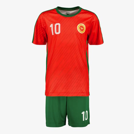 Dutchy tweedelig kinder sport set rood groen - Maat 176