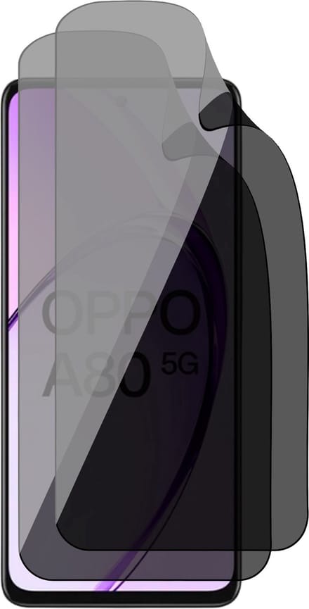Privacy Screenprotector geschikt voor Oppo A80 - 2x FlexGuard Screen Protector