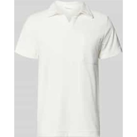 relaxed fit poloshirt met V-hals