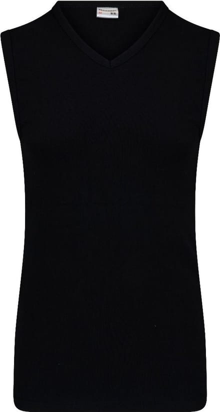 Beeren heren mouwloos shirt V-hals  - M  - Zwart