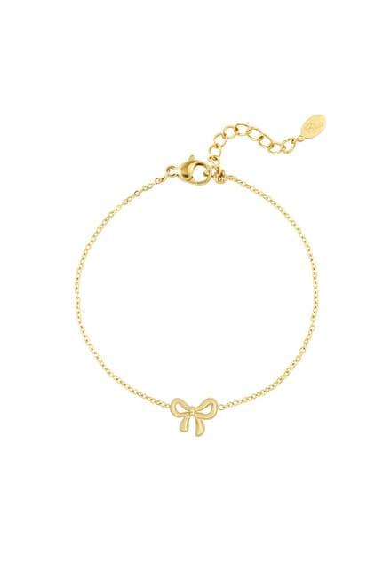 Yehwang - Goudkleurig - Simpele armband met strik - Volwassenen - 16 cm