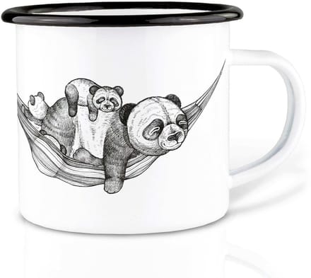 Mok emaille - panda pauze - Ligarti