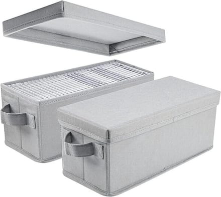 TIM® Cd Opbergdoos - Cd Opbergsysteem - Cd Koffer - Grijs - 34cm x 15cm x 14cm