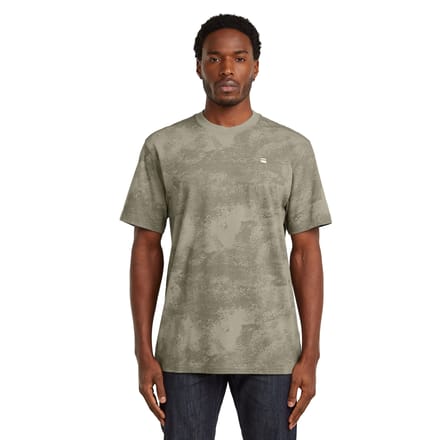 G-Star T-shirt met alloverprint kaki