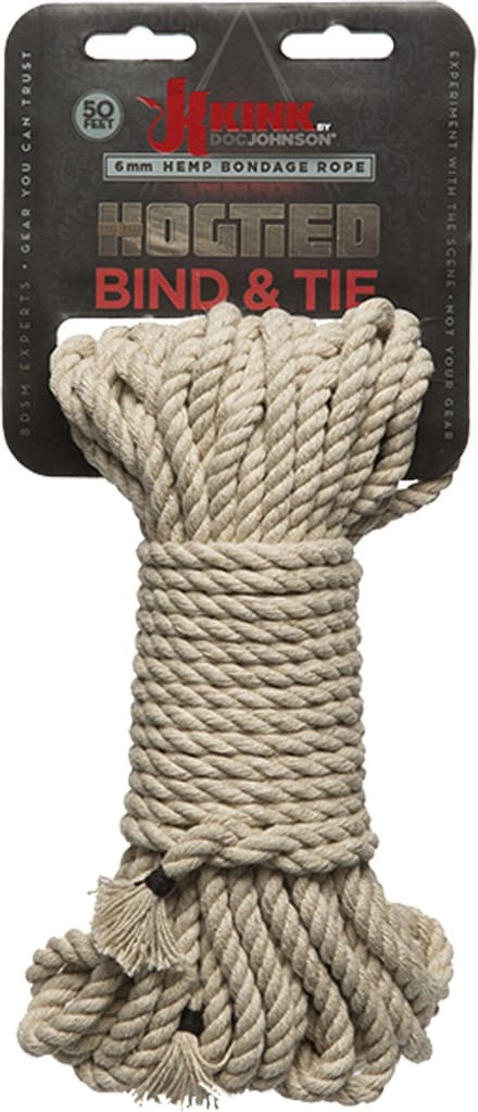 Doc Johnson - Kink - Hogtied - Bind & Tie - 6mm Hemp Bondage Rope - 50 Feet