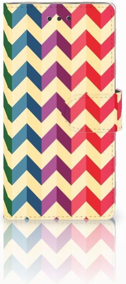 Huawei Ascend P8 Lite Telefoon Hoesje Zigzag Multi Color