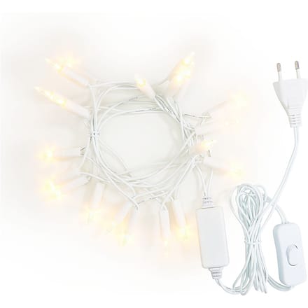 Konstsmide LED Mini Lichtketting met Schakelaar, 20 warm witte diodes