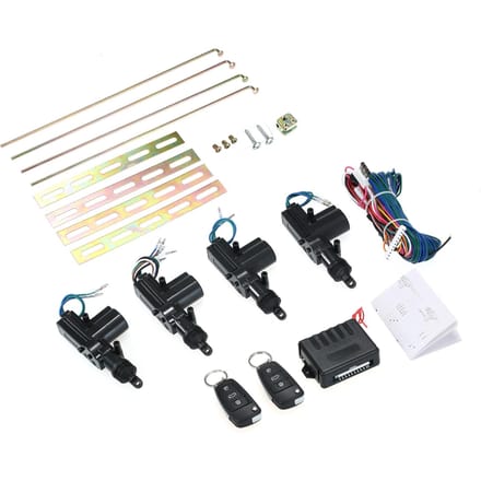 12V Universele Auto Centrale Afstandsbediening Vergrendeling Keyless Entry Systeem met 2 Afstandsbedieningen Kofferbak Pop zwart