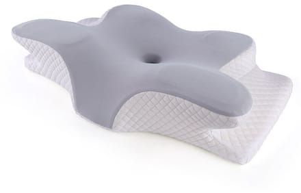 Butterfly Memory Foam Serie - Orthopedisch Nek Kussen - Ergonomisch Vlindervormig - Traagschuim - Grijs