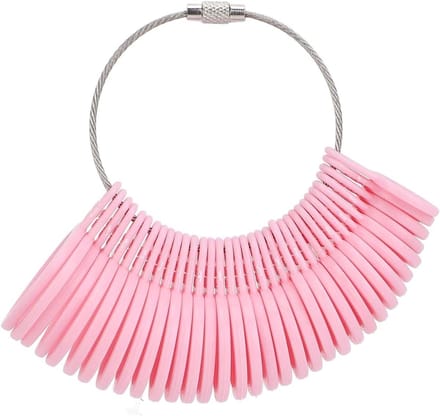 Vingermaat Meetinstrument - Ringmaatmeter Set - Sieraden Passen - Professioneel Hulpmiddel - 11 x 10 x 3 cm - Roze