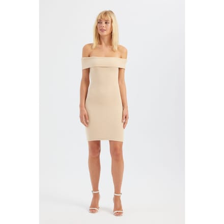 Off-Shoulder Mini Bodycon Jurk