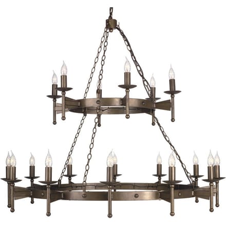 Elstead Lighting LED Kroonluchter | 18X E14 Max 60W | Dimbaar | Old Bronze