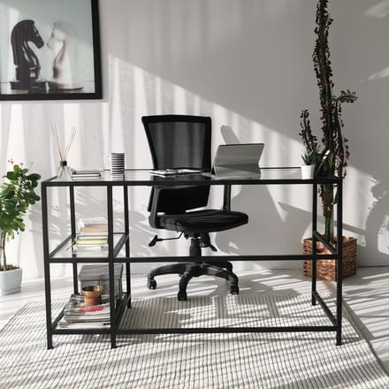 Asir-bureau - Zwart - 130 x 75 x 60 cm