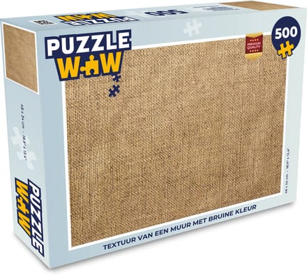 Puzzel Muur - Bruin - Stof - Legpuzzel - Puzzel 500 stukjes