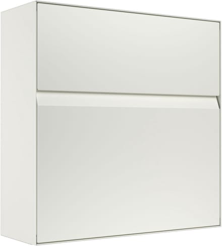 Brievenbus - Wandbrievenbus - Post Ontvangen - Afsluitbaar - 44x44x15 cm - Wit