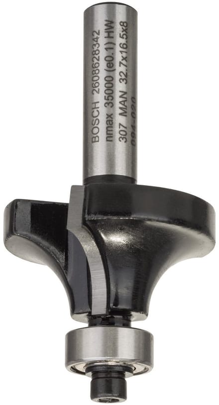Bosch Accessories 2608628342 Afrondfrees Hardmetaal Lengte 57 mm Schachtdiameter 8 mm