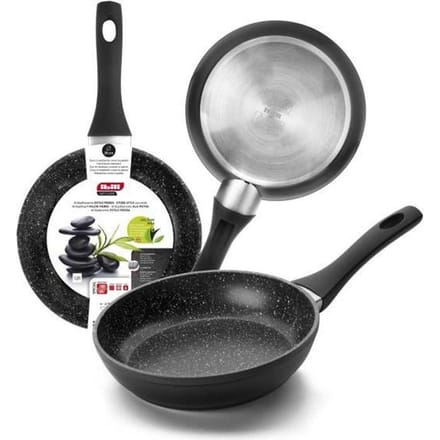 Poêle - IBILI - Natura - 24 cm - Aluminium - Pierre Antiadhésive - Compatible Induction