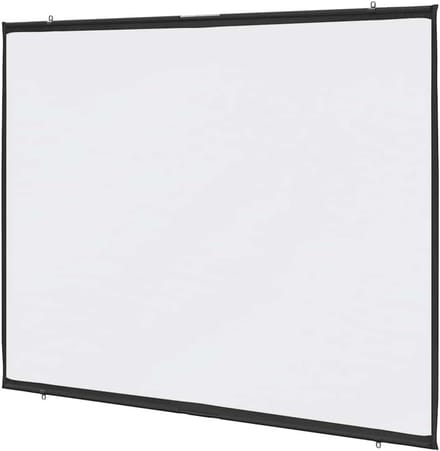 Projectiescherm Wandhangend - Presentatiescherm Handmatig - Thuisbioscoop Presentaties - Mat Diffuus Scherm - 84 inch 4:3 - Wit