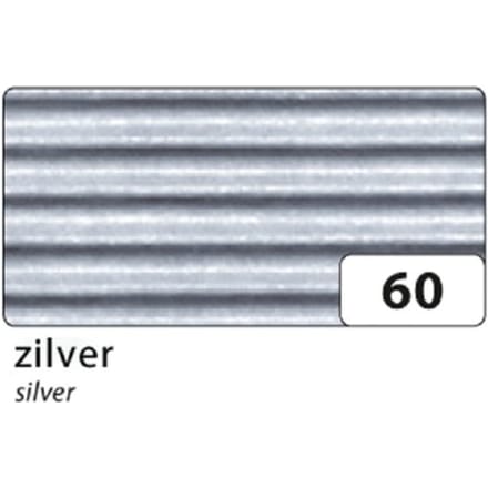 Wellpappe Folia E-Welle 50x70cm 250gr Nr.60 Silber
