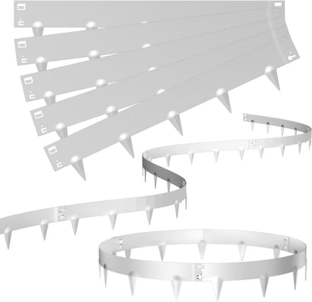 Metalen Gazonrand - Bloembed Omranding - Tuin Afscheiding - Flexibel Vervormbaar - 10 Meter Lengte - Zilver