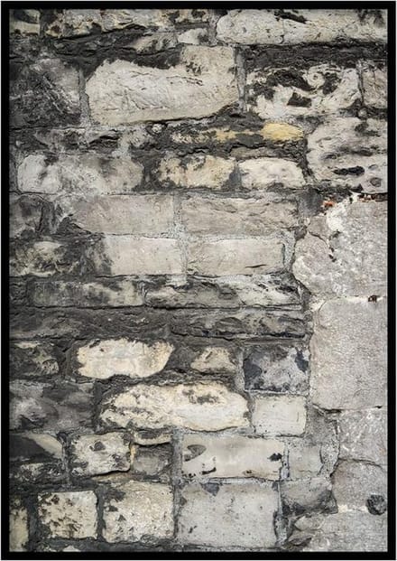 Poster Oude Muur - 30x40 cm - Natuur Poster - WALLLL