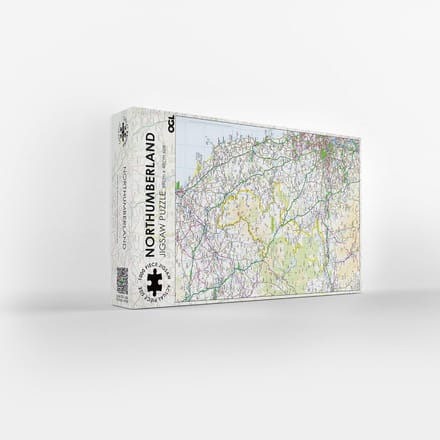 1000 Stukken Puzzel Northumberland Met Gedetailleerde Kaart
