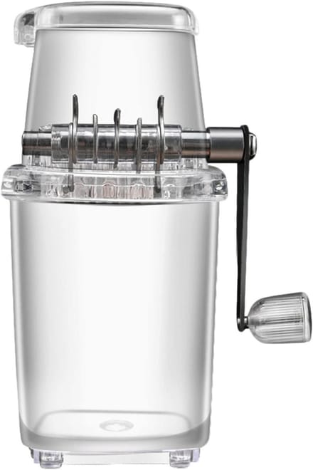 Handmatige ijsbreker - IJsrasp machine - Drankjes koelen - Antislip handvat - 10.5x10.5x23.9cm - Transparant