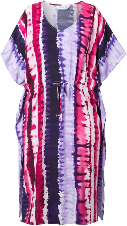 Angel of Style - Dames - Maxi-jurk kaftan batik zijsplit - Lavendel - Maat 52