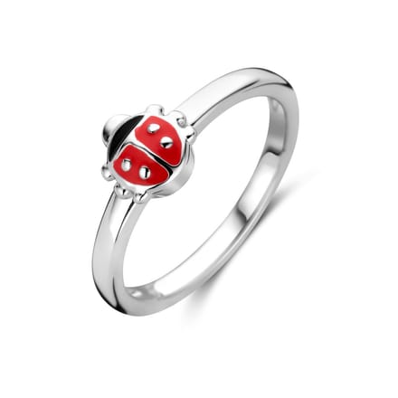 Gerhodineerd Zilver Ring Lieveheersbeestje 1338087