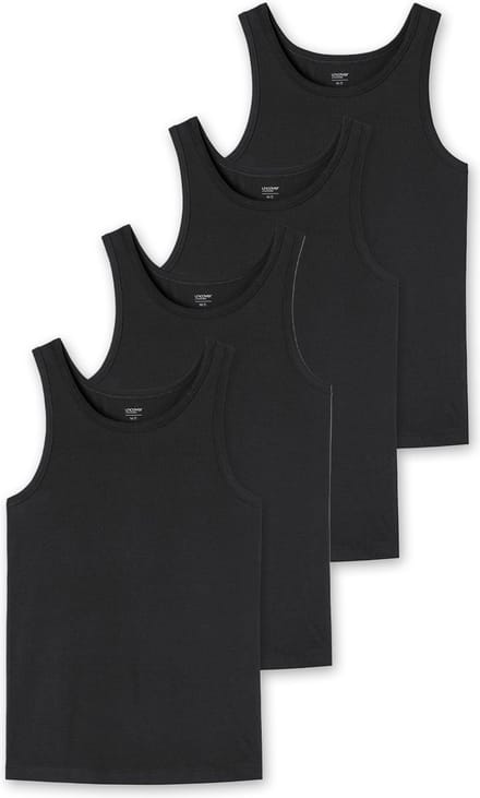 Schiesser hemden Uncover 4-pack zwart