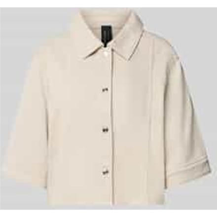 relaxed fit blazer van katoenmix in denimlook