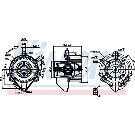 Binnenventilator NISSENS 87131