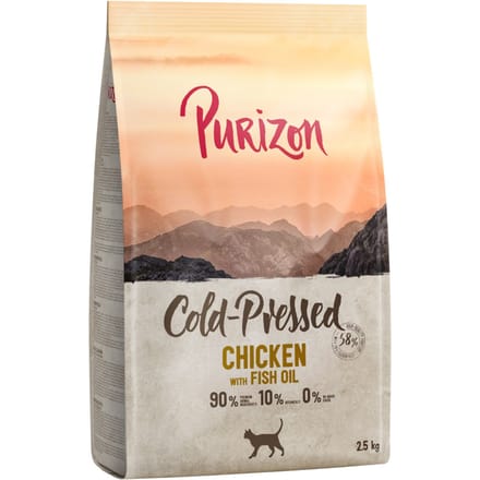 2,5kg Coldpressed Kip met Visolie Purizon Kattenvoer