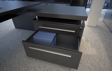 Directiebureau model hoekbureau Chief 230x172cm links Robson Eiken