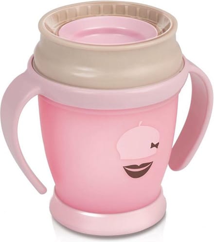 Lovi- 360° cup beker 12M+ 250ml- Roos