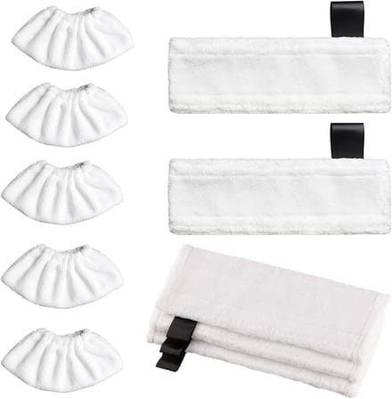 Stoomreiniger Accessoires - Microvezeldoeken Pads - Grondig Reinigen - Absorberende Microvezel - 10 Stuks - Wit