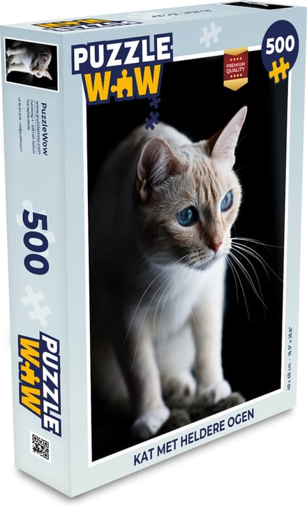 Puzzel Kat met heldere ogen - Legpuzzel - Puzzel 500 stukjes