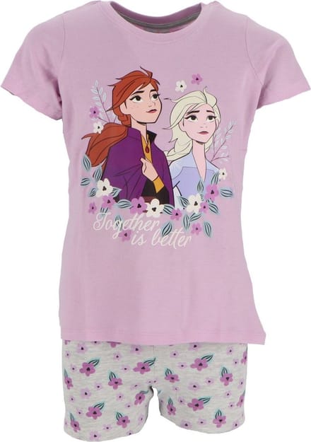 Shortama - Meisjespyjama - Frozen - Lila - 134/140 - 8/10 jaar