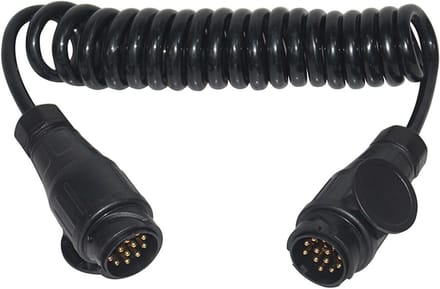 3m Coiled Kabel Adapter voor 13-Pins Stekker - 13 Kernen Aansluitkabel voor Boot, Tractor en Caravan