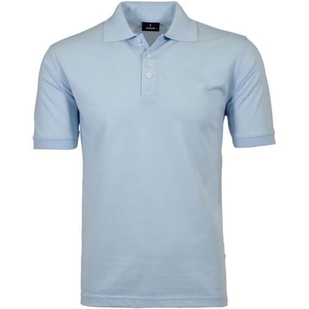 Ragman Piqué Poloshirt Uni No Logo Licht Blauw / male
