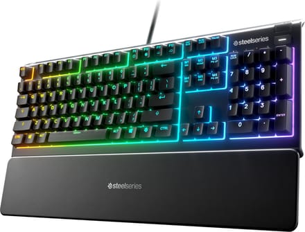 SteelSeries Apex 3 - Membraan Gaming Toetsenbord - US QWERTY - Zwart