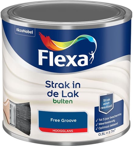 Flexa - Strak In De Lak Buitenlak Hoogglans - Free Groove - Mengverf - 500 Ml