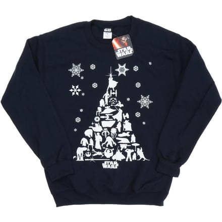 Star Wars Dames/Dames Kerstboom Sweatshirt (Deep Navy)