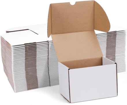 Golfkartonnen verzenddozen wit - 3-laags karton voor retail en mailing - set van 40